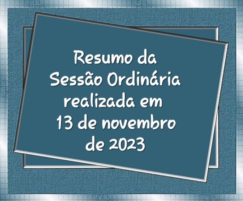 SESSÃO ORDINÁRIA